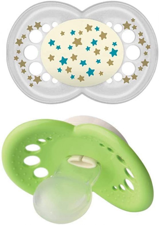 MAM Night Original SkinSoft Silicone Dummy 6-16 Set of 4 Includes 2 Sterilized Transport Boxes - Image 4