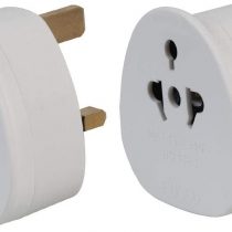 EUROPEAN TO UK TRAVEL ADAPTER, 2 TO 3 PIN TRAVEL PLUG/ADOPTER 3 PIN ADAPTOR PACK OF 2