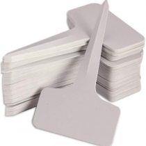 KINGLAKE 100PCS Plastic Plant Markers & Labels White Garden Tags for Plants Herb 6x10cm (White)