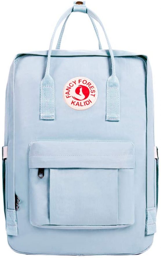KALIDI Unisex Lightweight Backpack School Bag Water-Resistant Casual Rucksack fits 15 inch Laptop for Boys Girls Men and Women (Light Blue)