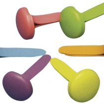 Rayher 7835449 Mini Brads, Round Head Paper Fasteners, assorted pastel colours, 8mm Head, 50 pieces
