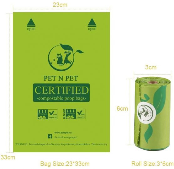 PET N PET EN 13432 Compostable Dog Poo Bags 120 Counts Dog Waste Bag For Dogs and Cats Corn Starch Dog Poop Bags - Image 3