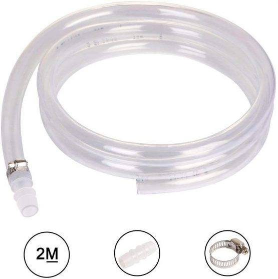 flintronic Fuel Hose 2m, PVC Diesel Hose with Connector for Petrol, Diesel, Water, etc. 16mm