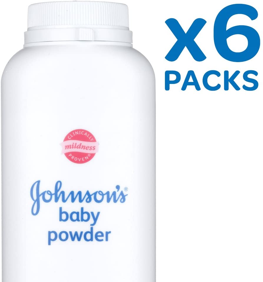 Johnson's Baby Powder, with Purified Talc, Designed for Delicate Skin Leaves Babies' Skin Comfortable and Dry, 200 g x 6 - Image 2