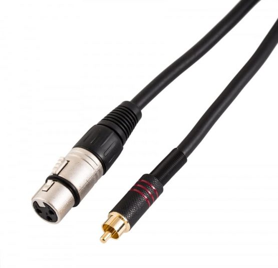 Female XLR to Single RCA Gold Phono Plug Audio Lead/Signal/Patch Cable 3m - Image 2
