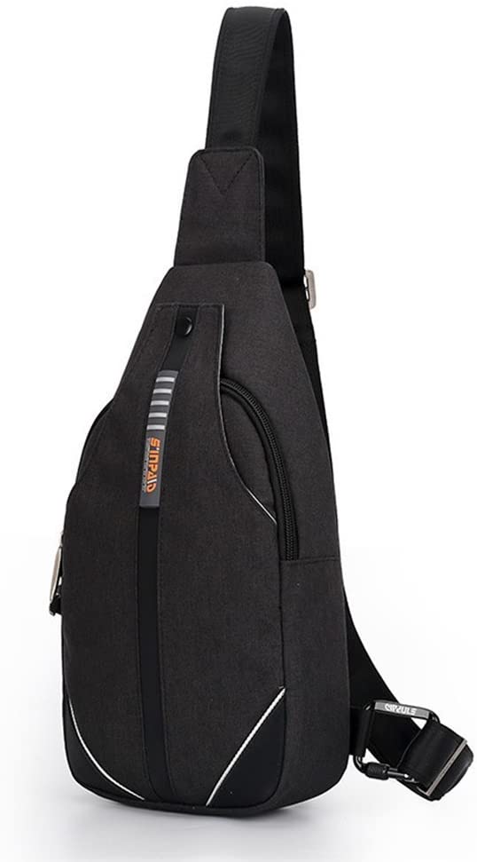 Waterfly Anti-Theft Backpack Crossbody Sling Bag Small Multipurpose Daypack for Men Women, Black
