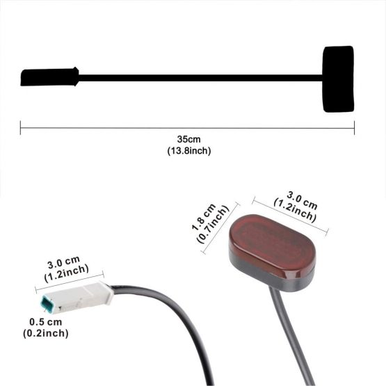 Yungeln Rear Tail Light Brake Light Taillight for Xiaomi 1S / M365 / Pro Electric Scooter Replacement Part Accessory - Image 4