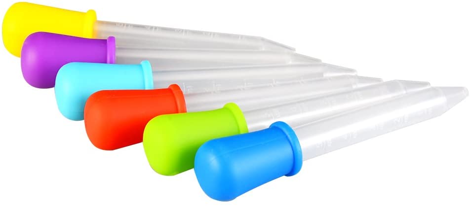 6 Pieces Silicone and Plastic Droppers Pipettes for Candy Molds Gummy Mold and Crafts, 5 ML - Image 2