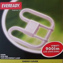 Eveready ER2D16W2P 2D Energy Saving Lamp, 16W, 16 W