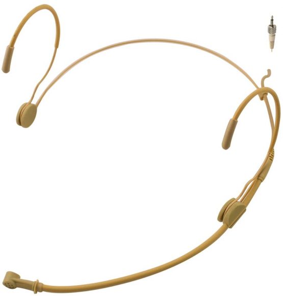 JK MIC-J 069 Earhook Headworn Headset Unidirectional Microphone For Sennheiser Wireless Microphone System - 1/8" TRS Locking Screw Plug