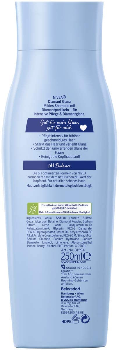 Nivea Diamond Shine Mild Shampoo 250 ml, transparent, 250 ml (Pack of 1) - Image 2