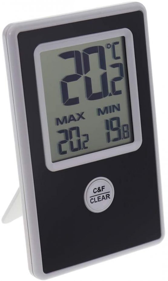 Thermometer World Digital Greenhouse Thermometer for Monitoring Maximum and Minimum Temperatures - High Low Thermometer for Recording Max and Min