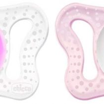 Chicco Physio Micrò – Pack of 2 Silicone Dummies Newborn 0 – 2 Months Random Models, Pink