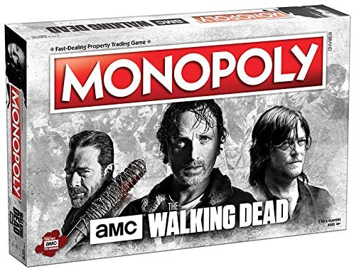 AMC :THE WALKING DEAD MONOPOLY : BOARD GAME 2017, Black, Medium