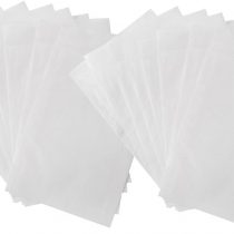 50 Small Paper Bags White Mini Bags Paper Flat Bags Glassine 10.5 x 15 + 2 cm Light Transparent for Party Favours Gift Favours Gift Idea Gift Idea