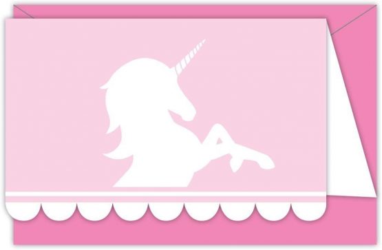Believe in Unicorns Invitations & Envelopes 6Ct
