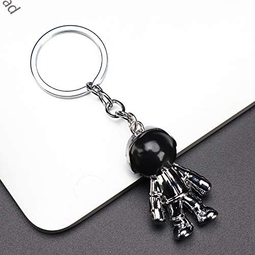 MUAMAX Cool Astronaut Keychain Pendant, Space Robot Keyring for Men Women Car Key Holder, Bag charm,Gifts for Boys Girls (Silver) - Image 4