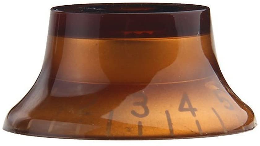 Musiclily Metric Top Hat Bell Knobs Tone Volume Control Knobs for Epiphone Les Paul SG Electric Guitar Amber (Set of 4) - Image 3