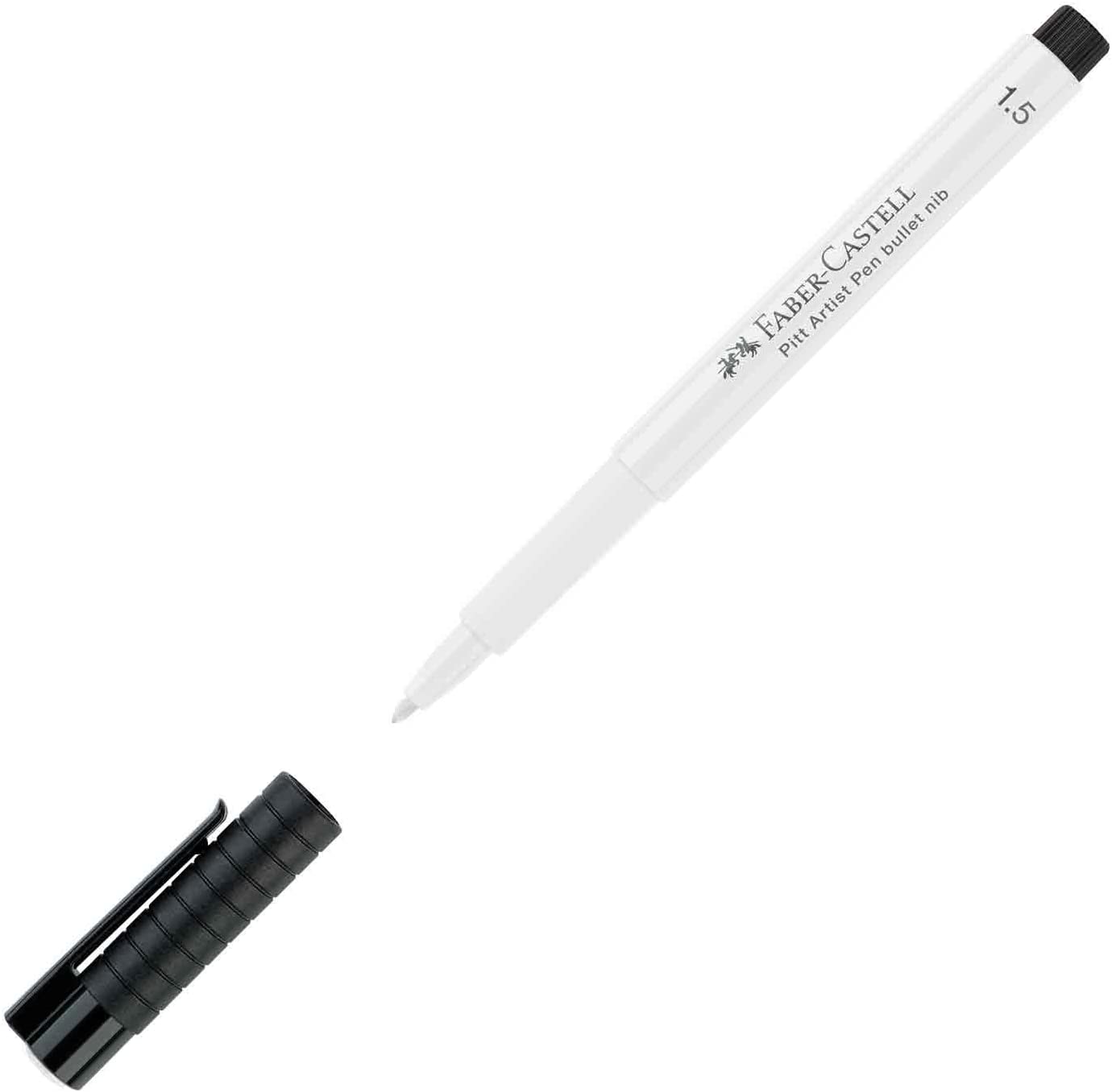 Faber-Castell Art & Graphic Pitt Artist Pen Bullet Nib 1.5 India Ink Pen, White, Single, for Art Craft, Drawing, Sketching - Image 2