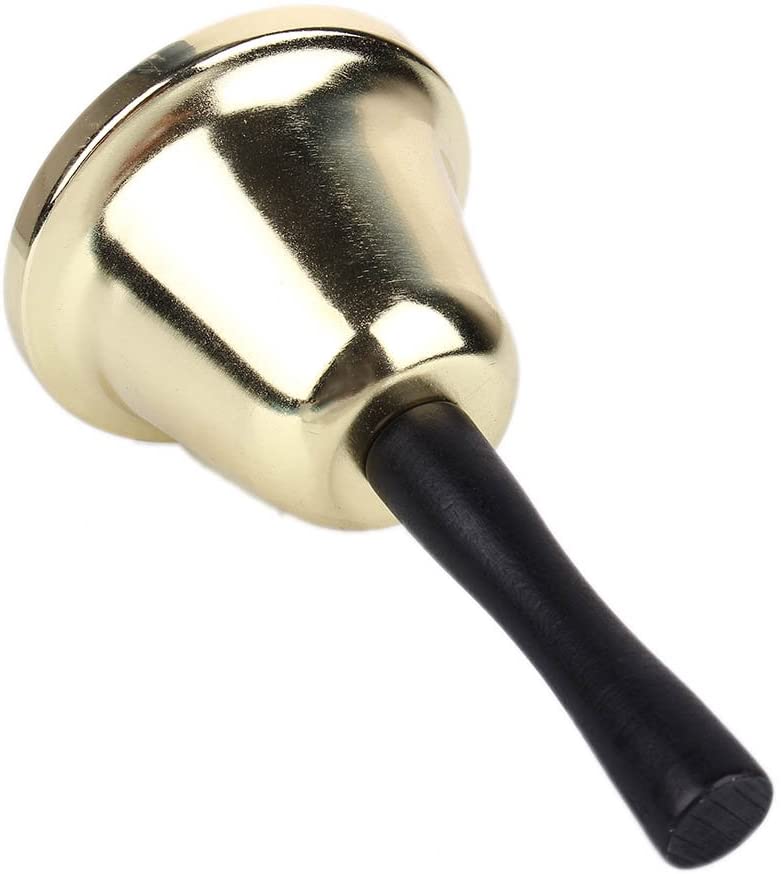 Echi gold plated loud service/hand/alarm bell (metal), 1 - Image 4
