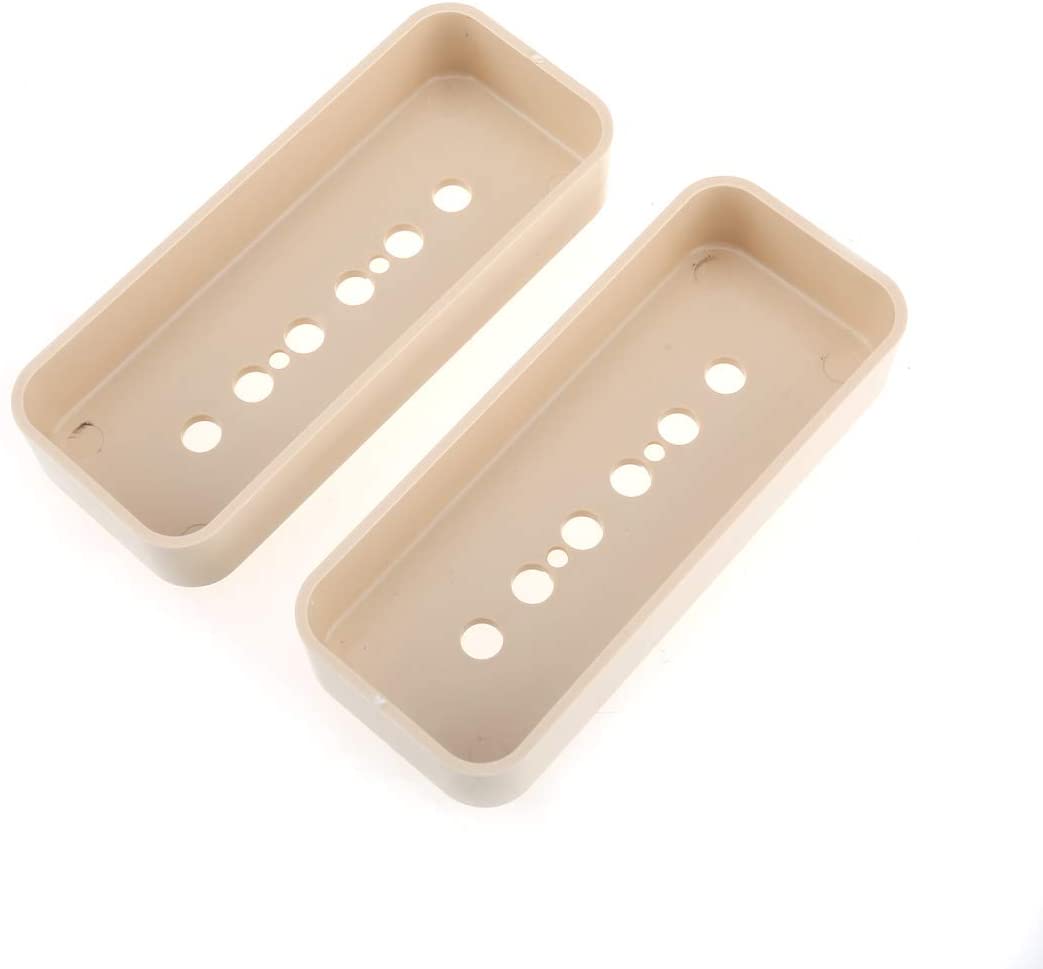 Musiclily Pro 49.2mm Plastic P90 Soapbar Guitar Pickup Covers for USA Les Paul Electric Guitar Cream (Set of 2) - Image 3