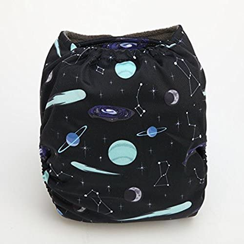 JOBEBE AIO Reusable Washable Cloth Diaper Nappy Charcoal Bamboo Insert Overnight Double Gusset (L3), 1 Count, Medium, Unisex - Image 3