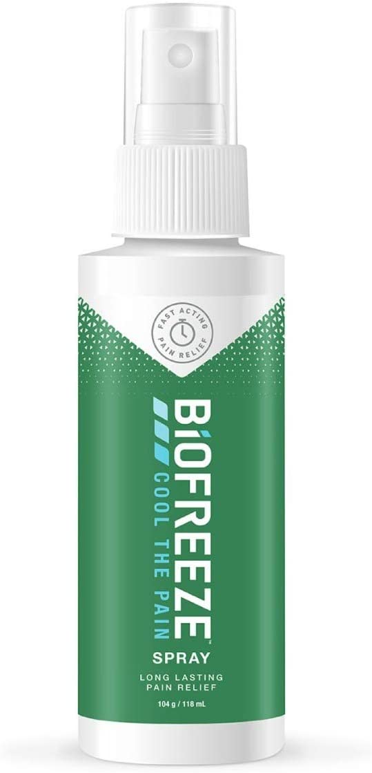 Biofreeze Pain Relieving Spray, 118 ml, Cooling Topical Analgesic, On-the-Go Use, Long Lasting, Soothing, Targeted Pain Relief, Cold Therapy for Athletes, Fast Acting for Muscle, Joint & Back Pain