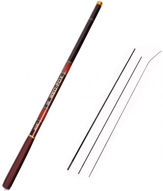 Goture Telescopic Fishing Rods Carbon Fiber Tenkara Rod Ultra Light Carp Fishing Pole Spinning Rod 10FT 12FT 15FT 18FT 21FT 24FT + Top 3 Segments