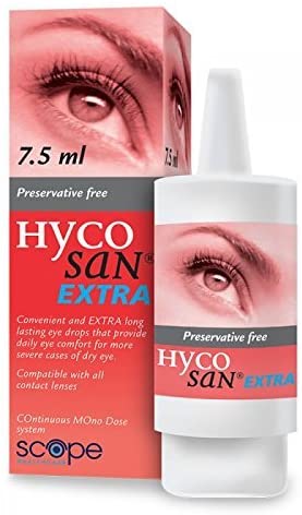Hycosan Extra, Eye Drops with Hyaluronic Acid for Soothing Relief of Severe and Persistent Dry Eyes, Contact Lens Compatible
