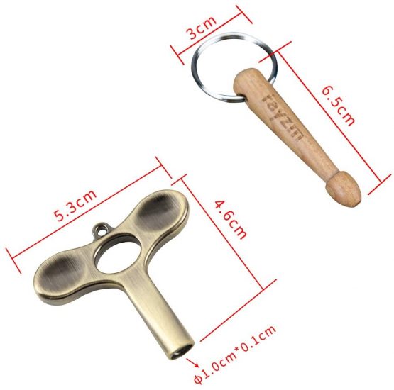 Rayzm Deluxe Drum Tuning Key and Drumstick Keychain, Novelty Gift for Drummers (Pack of 2) - Image 4