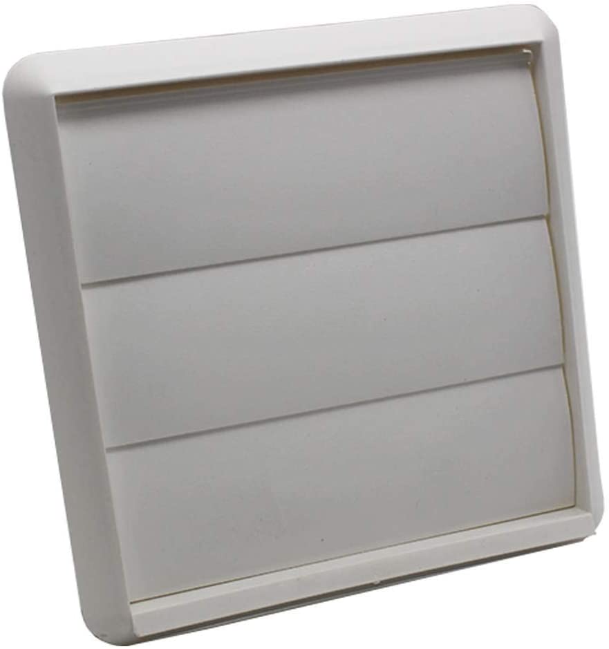Kair White 100mm Gravity Wall Vent Grille, 99.5mm / 4 Inch Round Rear Spigot & 155mm Front Cover - Image 2