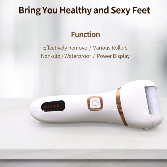 Electric Foot File, DIOZO Rechargeable Waterproof Hard Skin Remover with 3 Rollers and 2 speeds, Remove Cracked Heels and Dead Skin Within Minutes - Image 2