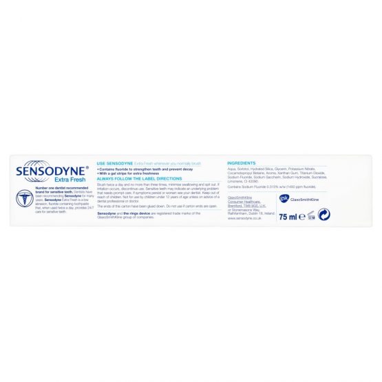 Sensodyne Toothpaste Total Care Extra Fresh, 75ml - Image 3