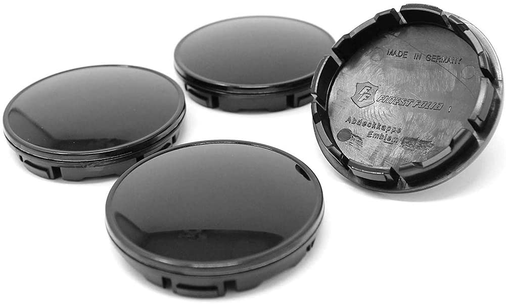 REYOK 8Pcs Hub Covers, Center Hub Caps Wheel Hub Caps 56 mm ABS Plastic No Logo Black Gloss, Small - Image 3