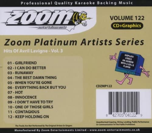 Zoom Karaoke CD+G - Platinum Artists 122: Avril Lavigne 3 - Image 2