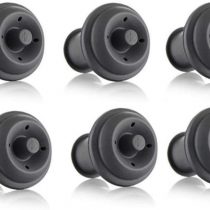 Vacu Vin 6 piece stopper for wine, Grey)