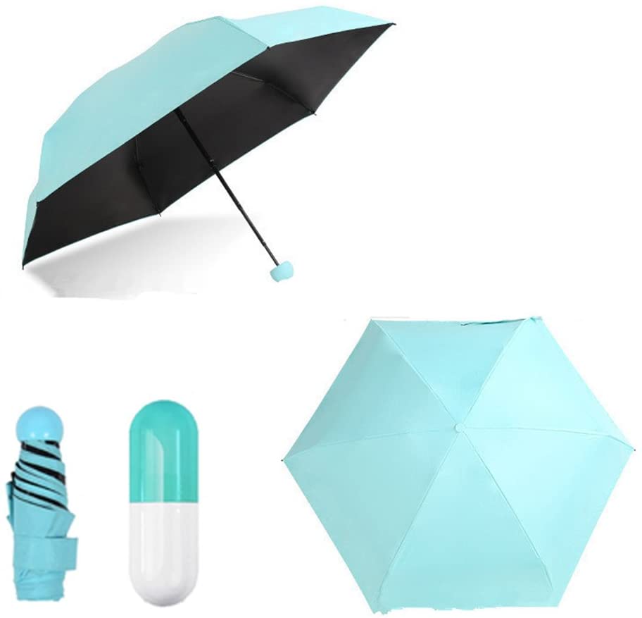 0.5lb / 7inch Ultra Light Mini Anti-UV Umbrella with Capsule Case ...