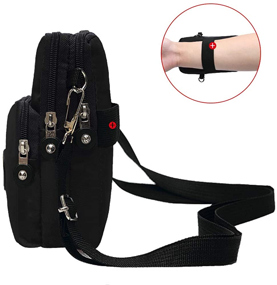 Multifunctional Waterproof Nylon Wrist Wallet, Crossbody Shoulder Bag for Women Girls, and Ladies - Image 3
