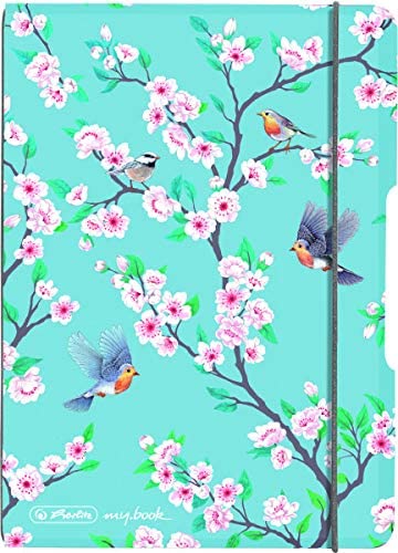Notebook Flex A6 Ladylike Birds 40 Sheets Squared Pack of 1, Grey - Image 2