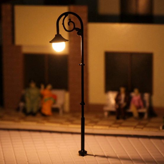 LYM58 10pcs Warm White Model Train 1:87 Street Lights HO Scale Lamp Post LEDs NEW Miniature Single Head - Image 2