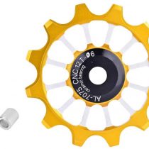 Bike Derailleur Pulley Aluminum Sealed Bearing Jockey Wheel Bicycle Guide Wheel Rear Derailleur Pulleys 12T Ceramic Aluminum Jockey Wheel Rear Fit 4/5/6mm Screws Support 7/8/9/10 speed