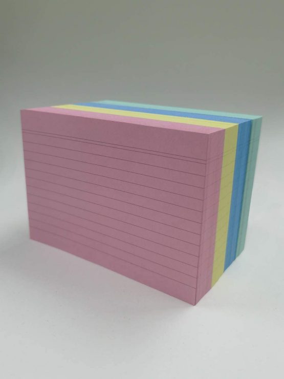 Eastlight A6 Ruled Record Card Assorted Colours Pack of 400 Brilliant for Revision Cards in Handy Storage Box - Image 2