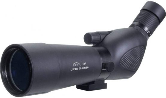 Dörr Danubia 538105 Zoom 60 Lynx 20-60x60 Spotting Scope with Tabletop Tripod (Weather Resistant Housing With Rubber, 45 Degree Angled View – Black