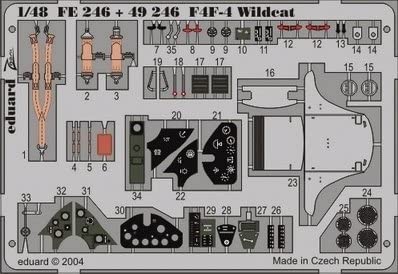 Eduard Accessories FE246 Model Building Accessories F4F-4 Wildcat, Various