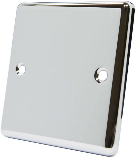 AET CPC1GBP Polished Chrome Classical Single Electrical Blanking Plate 1-Gang
