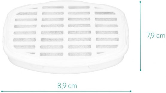 Navaris Charcoal Water Filter Replacements for Pet Fountain - Filter Cartridges for Pet Water Well - Protects against Odour and Flavour - Pack of 3 - Image 3
