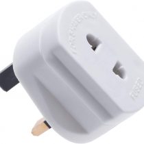 White UK 2 Pin To 3 Pin 1A Fuse Adaptor Plug For Shaver/Toothbrush by Xommerce