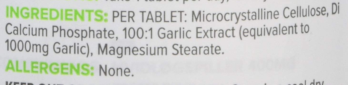 Bulk Garlic Extract Tablets, 1000 mg, Odourless High Strength Garlic Supplement, Pack of 270, 270 Servings, Packaging May Vary - Image 2