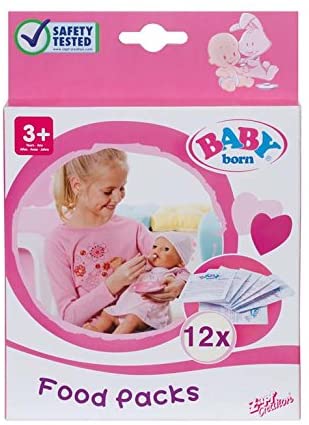 BABY born 779170 Food Sachets for Doll, Easy for Small Hands Creative Play Promotes Empathy and Social Skills