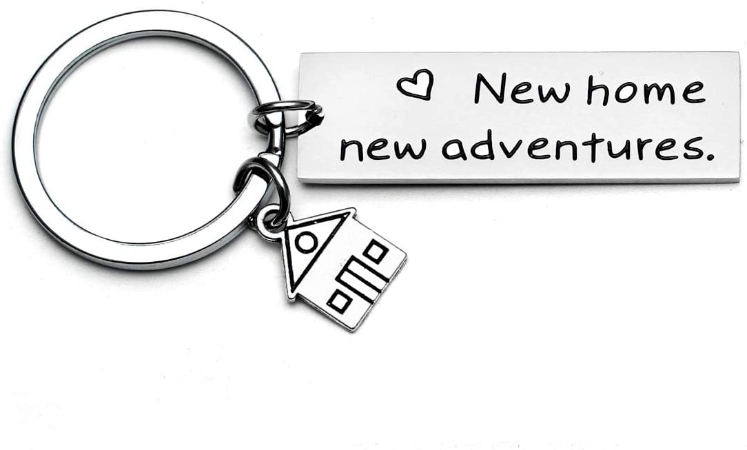 MADHAHEFU First Home Gifts Keychain Jewellery for Men Women Housewarming Gifts for New Home (New Home New Adventures #1)